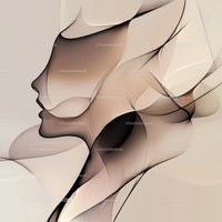 Elegant Abstract Silhouette in Beige Tones