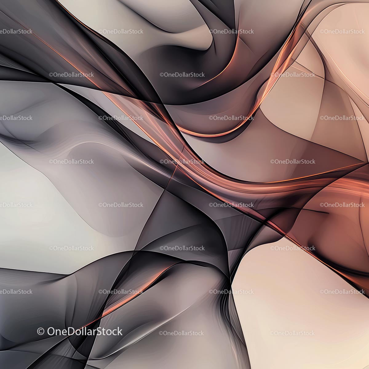 Elegant Abstract Waves in Neutral Tones