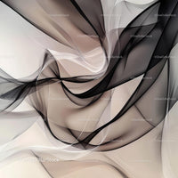 Elegant Abstract Curves in Black and Beige Tones
