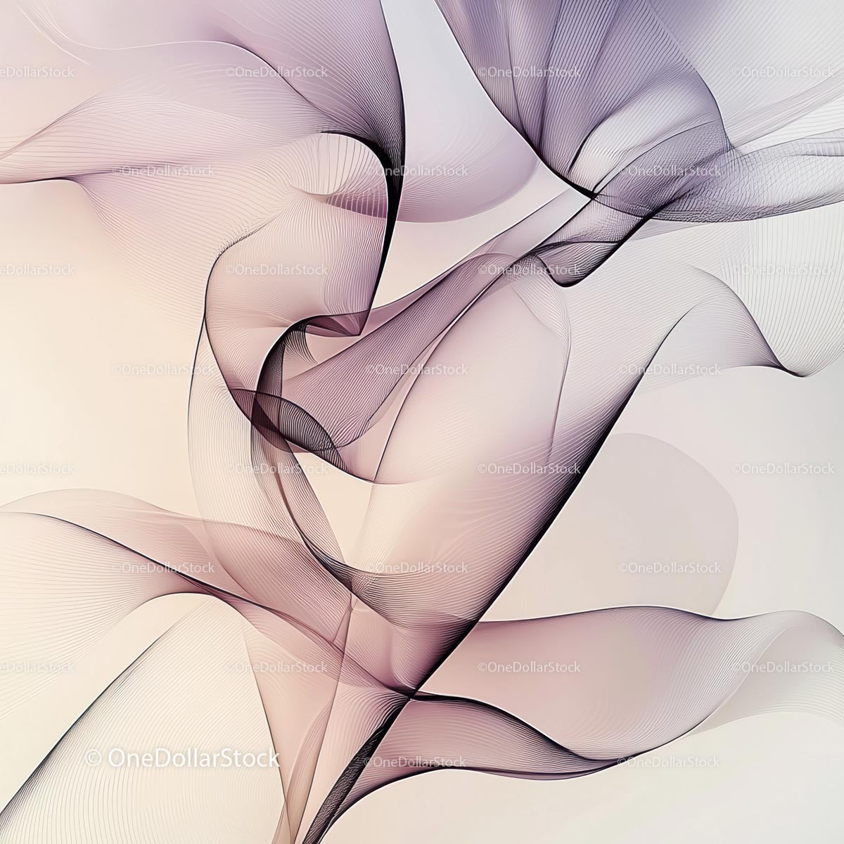 Elegant Abstract Waves in Soft Gradient Tones