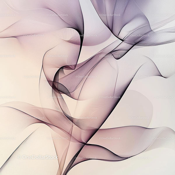 Elegant Abstract Waves in Soft Gradient Tones