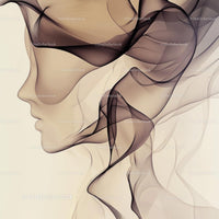 Elegant Abstract Silhouette with Soft Flowing Lines