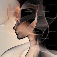 Elegant Abstract Line Art Silhouette