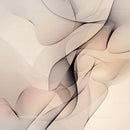 Elegant Flowing Lines in Beige Abstract Art Design