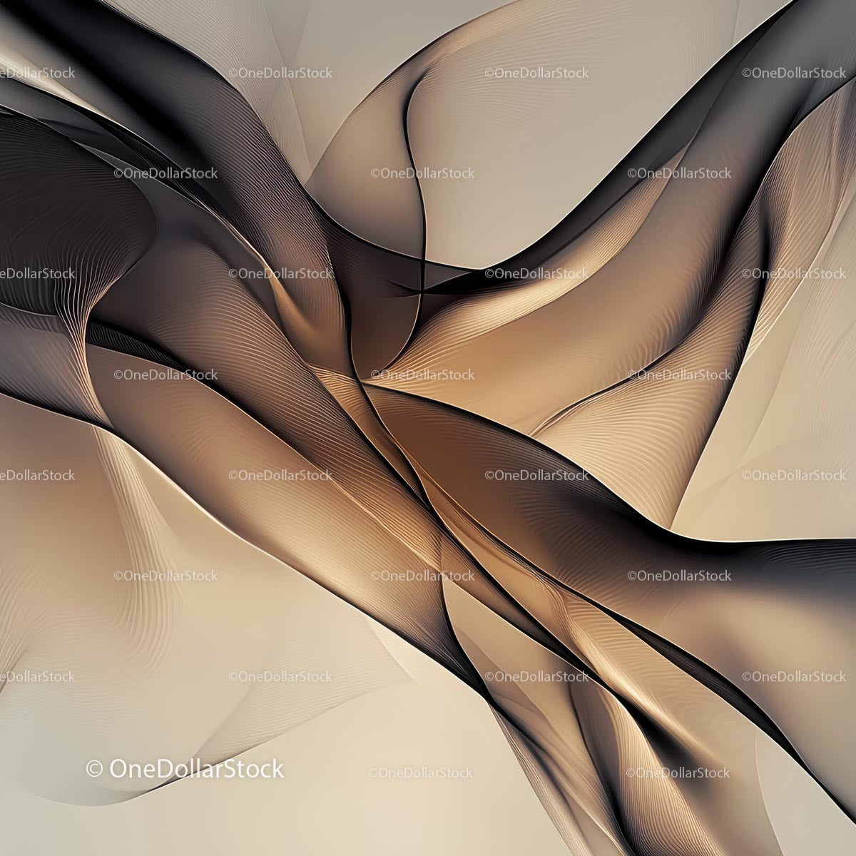 Elegant Abstract Art with Fluid Lines and Soft Hues