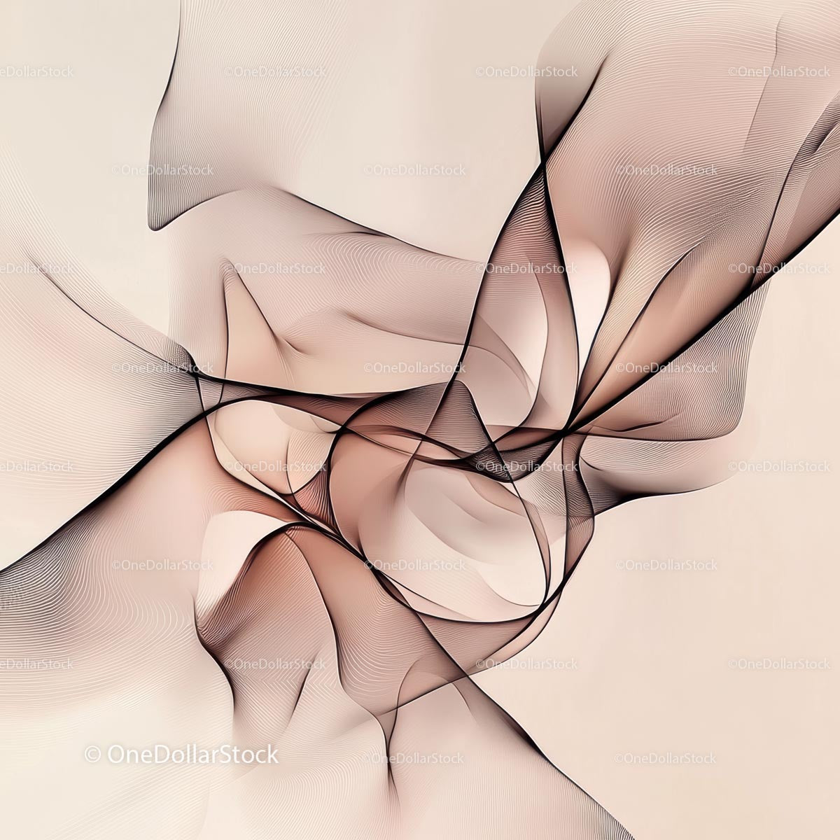 Fluid Abstract Design in Soft Earth Tones