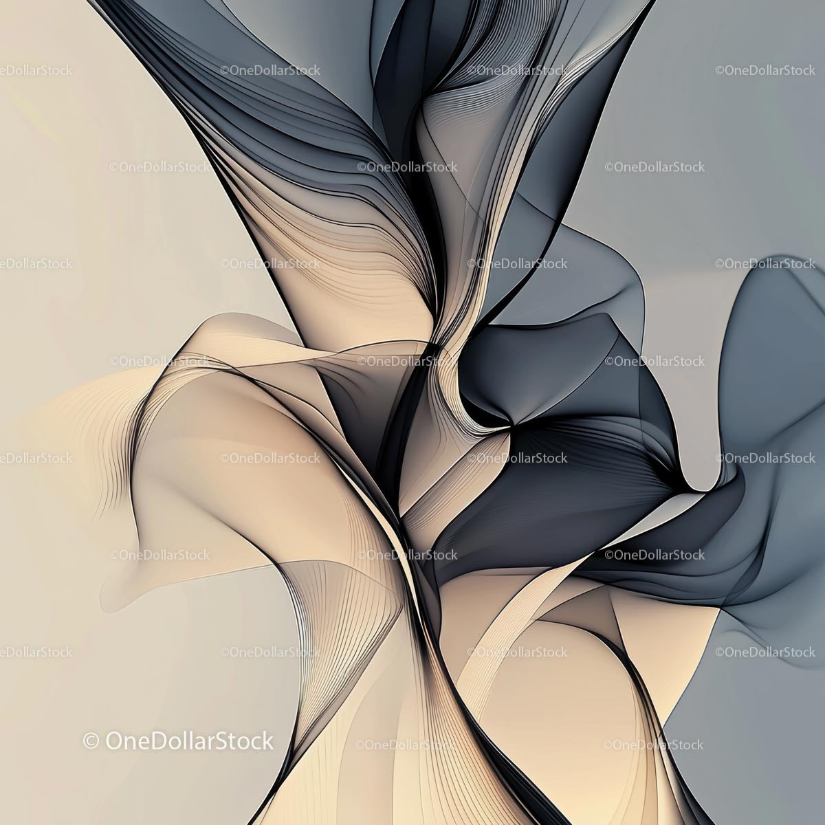 Abstract Flowing Lines with Dynamic Shapes