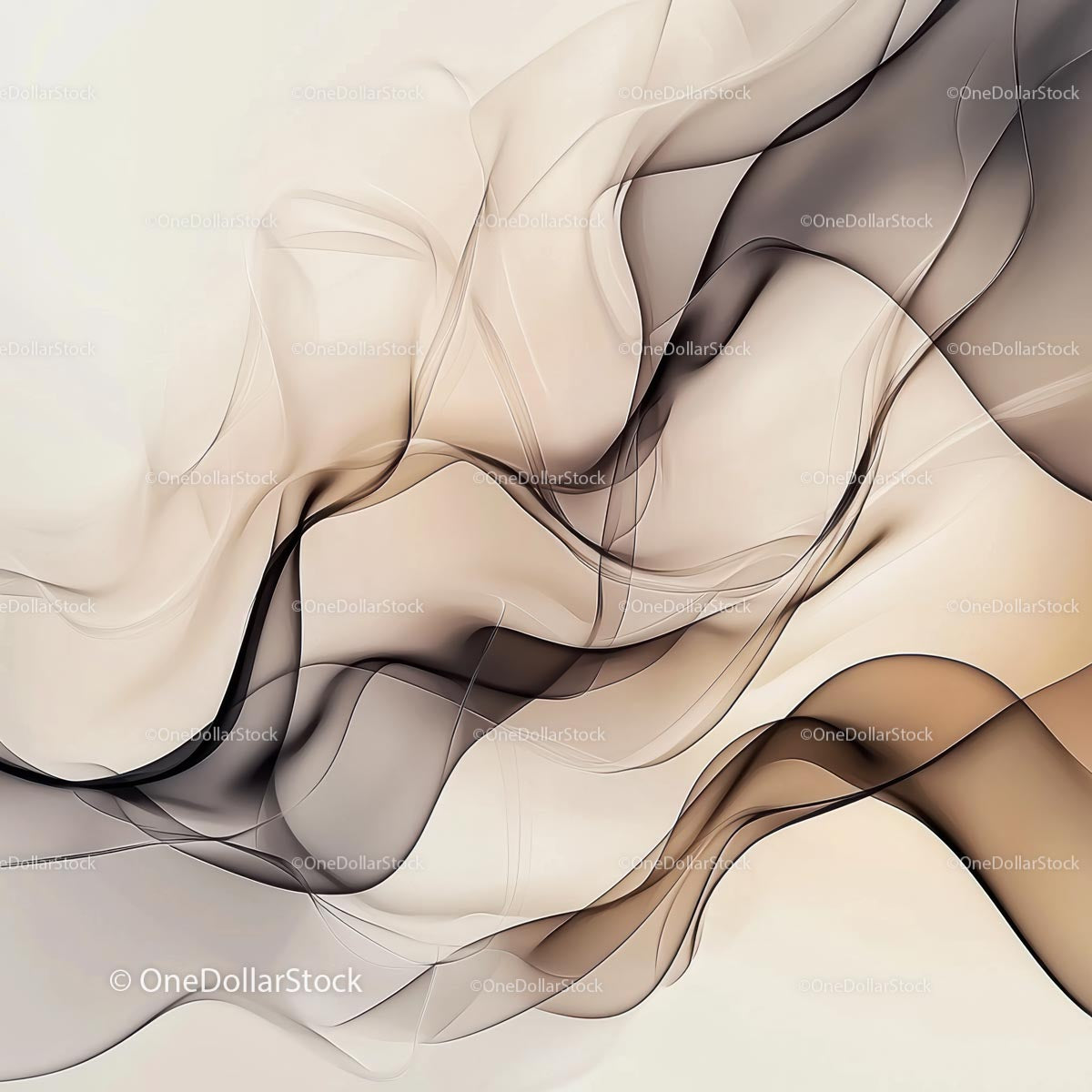 Elegant Flowing Lines in Beige and Black Tones