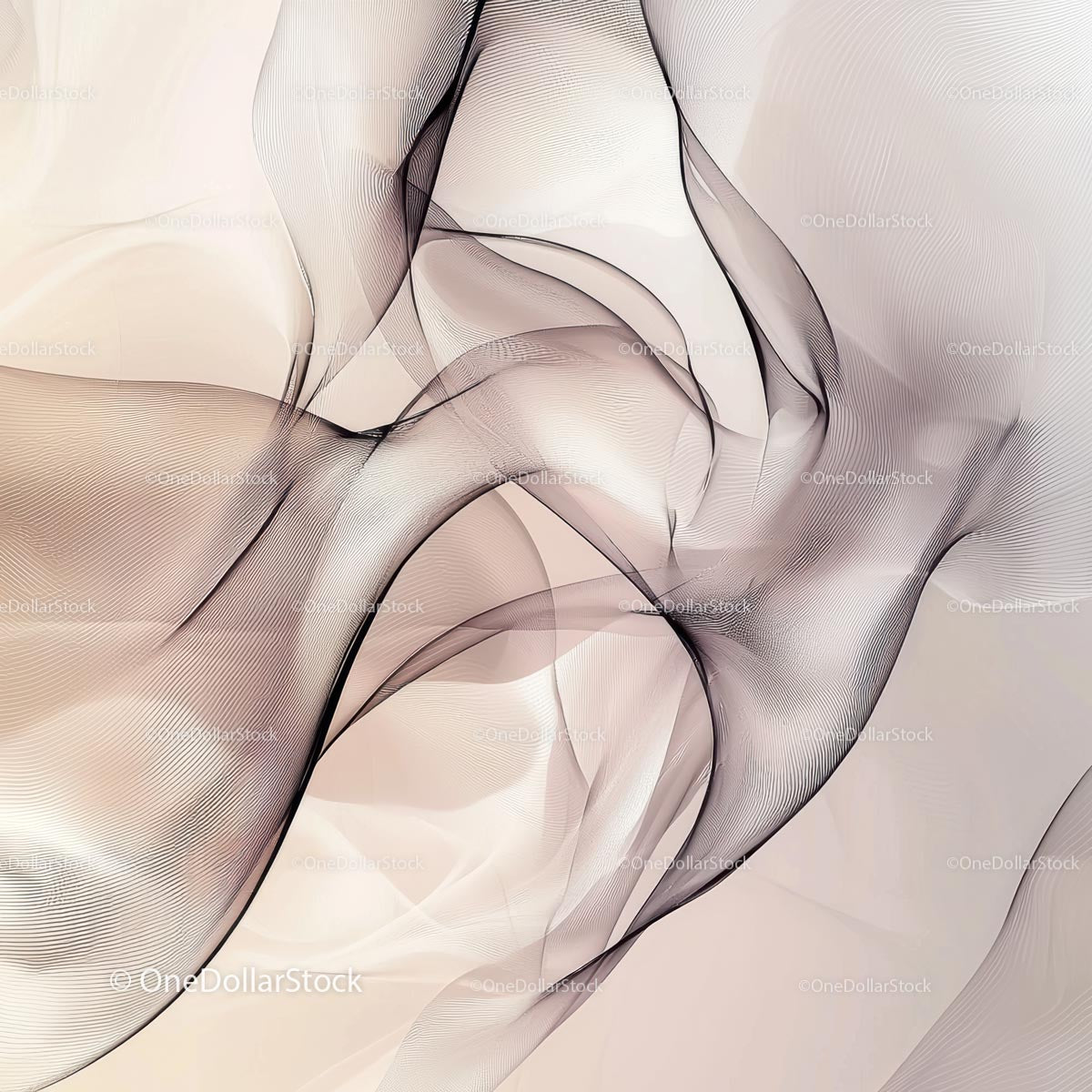 Elegant Flowing Lines on a Soft Beige Background