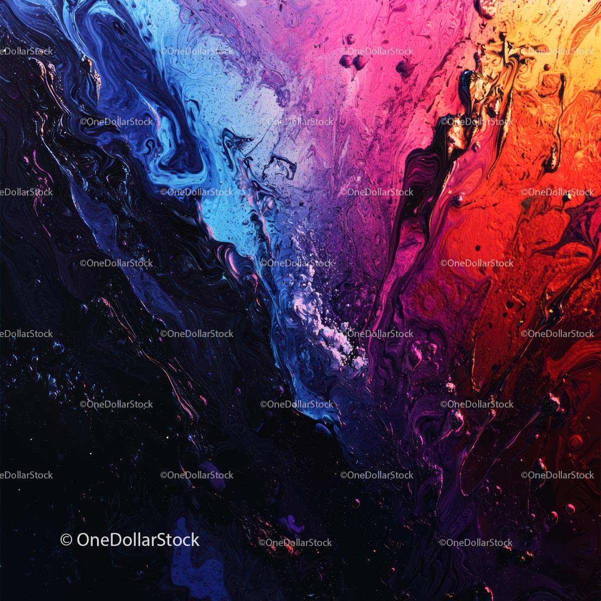 Dynamic Abstract Swirl with Vibrant Color Palette