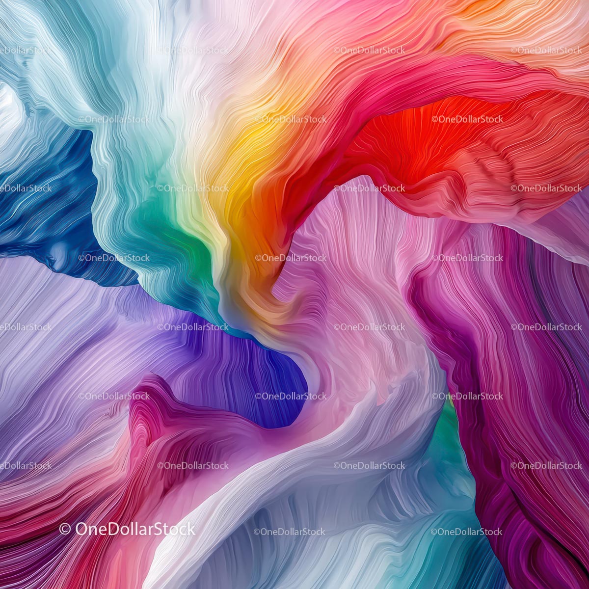 Vibrant Abstract Swirls in a Kaleidoscope of Colors