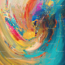 Vibrant Abstract Painting with Dynamic Strokes
