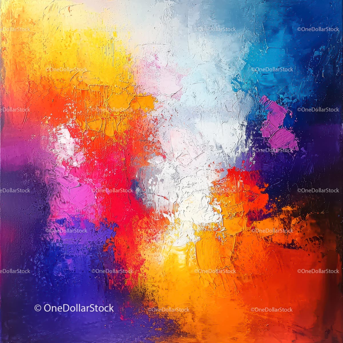 Vibrant Abstract Painting with Bold Color Strokes