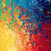Vibrant Abstract Paint Texture with Colorful Swirls
