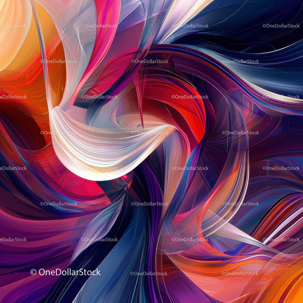 Vibrant Abstract Swirl with Dynamic Colorful Patterns