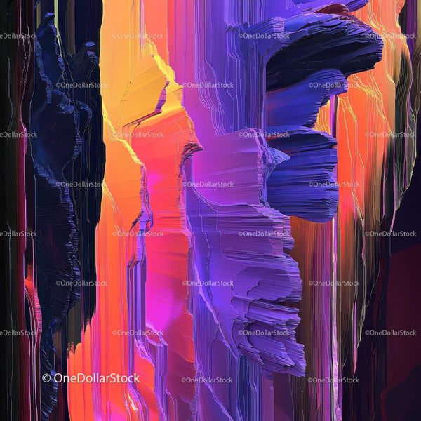 Vivid Abstract Pattern with Dynamic Brushstrokes