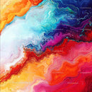 Vibrant Abstract Swirls in Dynamic Fluid Art