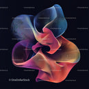 Vibrant Abstract Wave Art with Fluid Lines and Gradient Colors