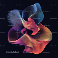 Vibrant Abstract Wave Art with Fluid Lines and Gradient Colors