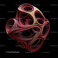 Intricate Abstract 3D Sculpture with Vivid Colors