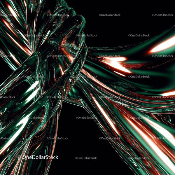 Futuristic Metallic Abstract Shapes
