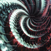 Intricate Metallic Spiral with Futuristic Design