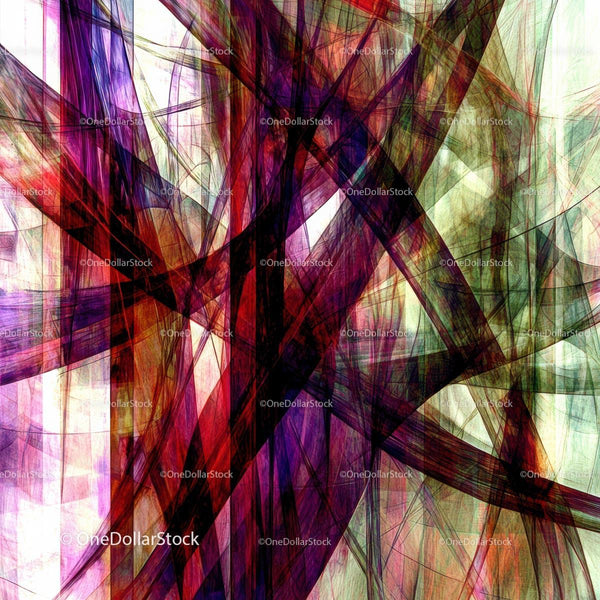 Vibrant Abstract Art with Red and Purple Accents