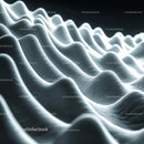 Abstract White Wave Patterns in Futuristic 3D Design