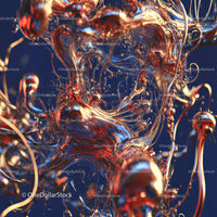 Dynamic Liquid Art with Metallic and Vibrant Tones