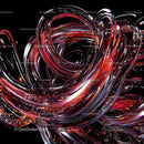 Dynamic Abstract Swirls of Glass and Light