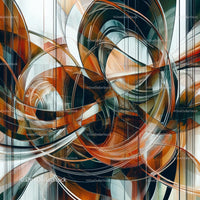 Dynamic Abstract Art with Curved Geometric Shapes