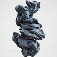 Dynamic Gray Fluid Sculpture with Abstract Swirls
