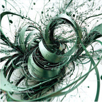 Dynamic Abstract Green Swirls with Organic Shapes
