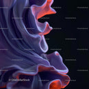 Abstract Purple Waves with Vibrant Red Highlights