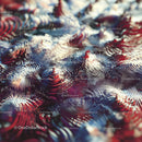 Abstract Red and White Rippled Surface Texture