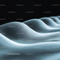 Abstract Digital Waves on Black Background