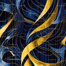 Abstract Modern Art with Blue and Yellow Geometric Lines