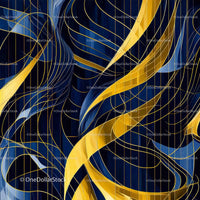 Abstract Modern Art with Blue and Yellow Geometric Lines