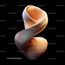Abstract Twisted Sculpture with Elegant Curves