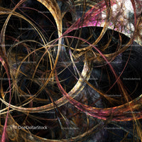 Vibrant Abstract Fractal Art with Colorful Lines