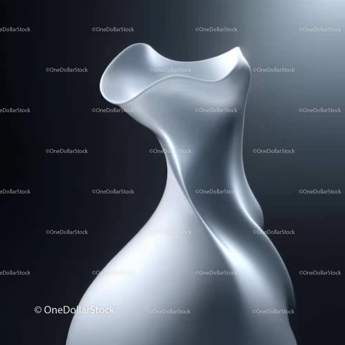 Abstrakcyjna rzeźba o gładkich krzywiznach i eleganckim wzornictwie