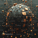 Abstract Digital Sphere with Futuristic Geometric Design