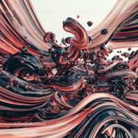Dynamic Swirling Abstract Art with Vivid Fluid Motion