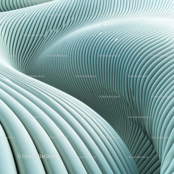 Abstract Curved Pattern in Soft Blue Tones