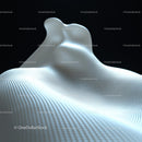 Abstract Wavy White Fabric Texture Design