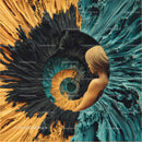Vibrant Abstract Art with Human Silhouette
