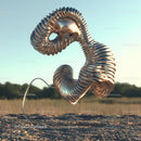 Abstract Metal Sculpture in Natural Landscape