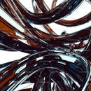 Fluid Abstract Sculpture with Twisted Lines