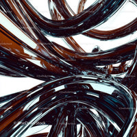 Fluid Abstract Sculpture with Twisted Lines