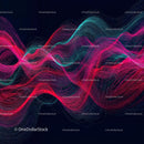 Vibrant Abstract Waves with Dynamic Neon Colors